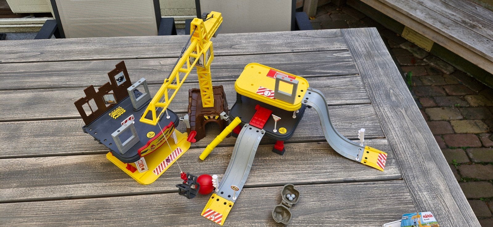 Märklin My World Bouwplaats met Kraan en Garage, Ophalen, Gebruikt