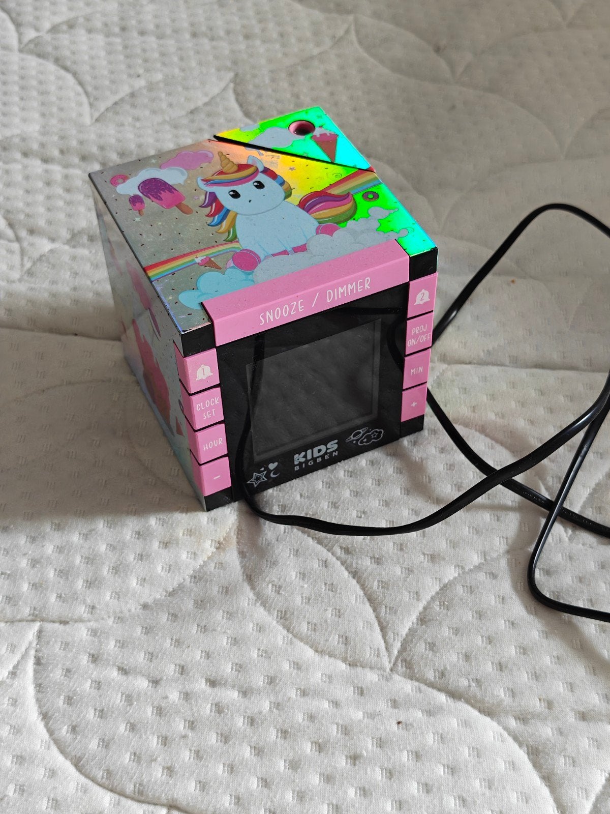 Kids Bigben Eenhoorn Wekker met Projectie, Ophalen, Digitaal, Modern, Overige merken