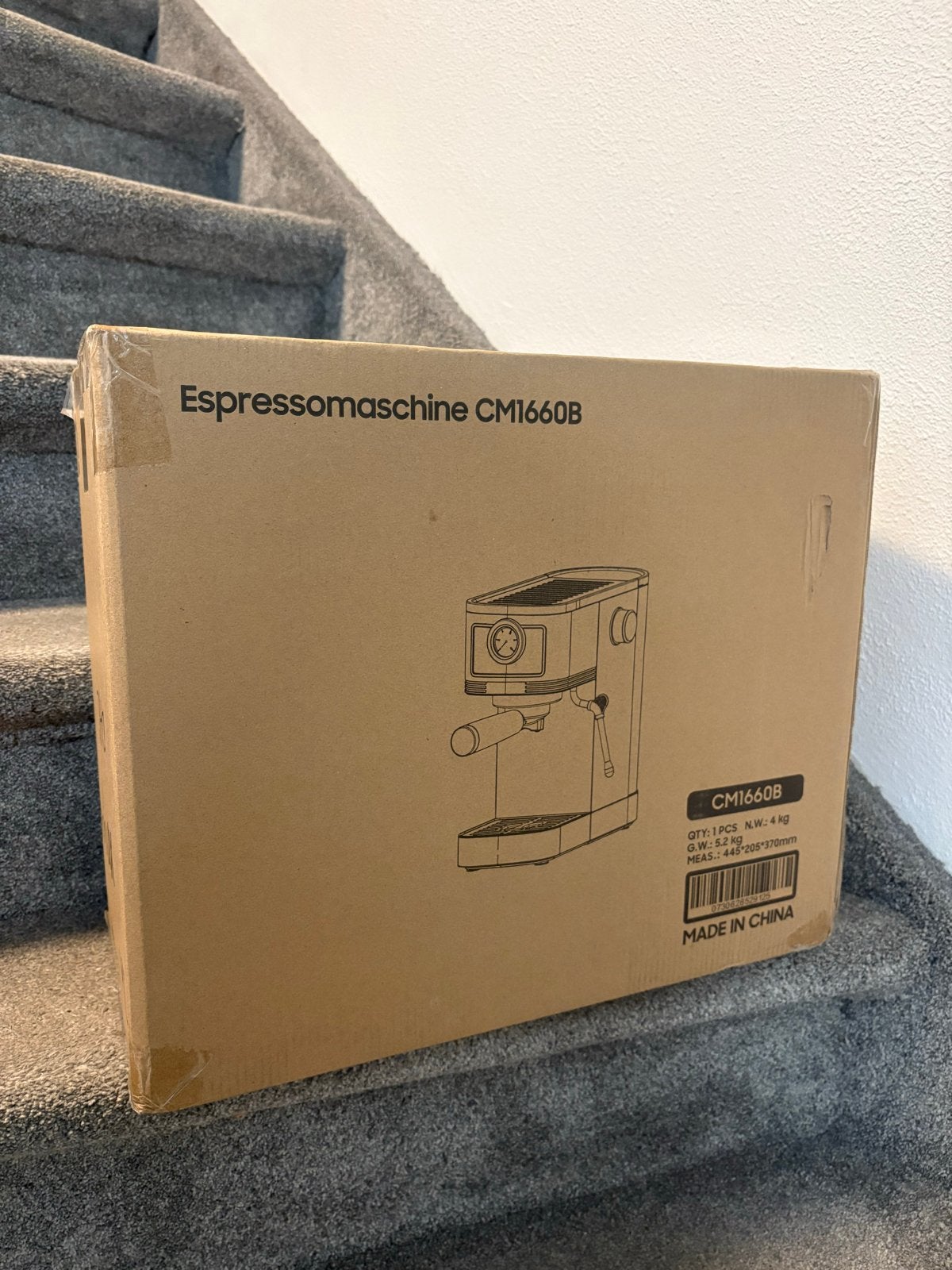 AIMASON CM1660 Halfautomatische Espressomachine, Afneembaar waterreservoir, Espresso apparaat, Nieuw, Gemalen koffie