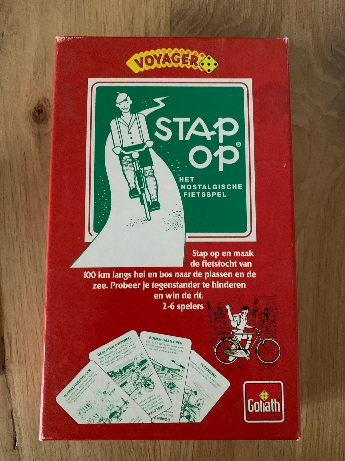 Stap Op! Het Nostalgische Fietsspel van Goliath - Compleet, Drie of vier spelers, Ophalen of Verzenden, Gebruikt