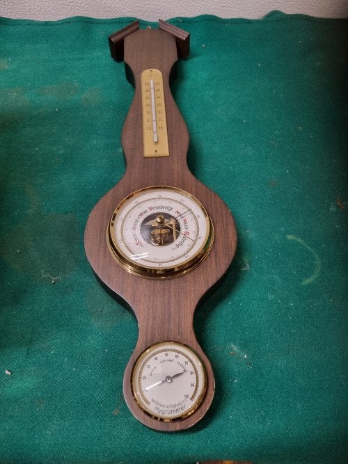 barometer donker eikenhout, Ophalen of Verzenden, 'T Olde Gre-j, Info@toldegrej.nl, Endepoelstraat 20f Didam
