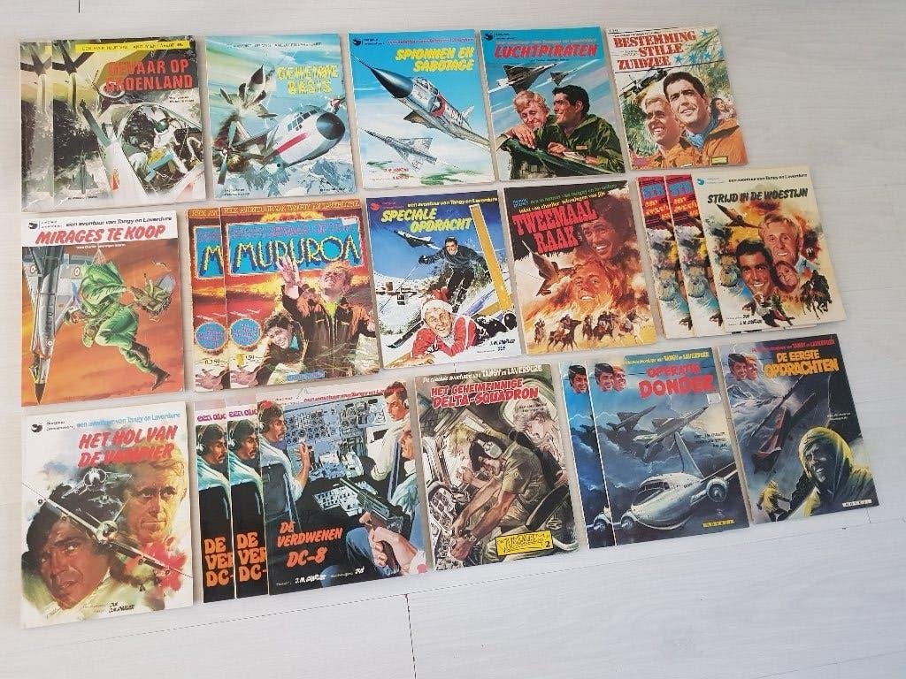 17 x Tangy en Laverdure, Meerdere stripboeken, Ophalen of Verzenden, Gelezen, JM. Charlier, JC. Laidin
