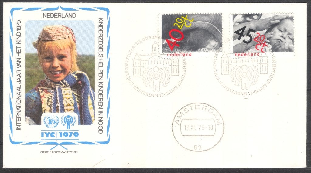 Internationaal Jaar van het Kind 1979 - twee enveloppen, Postzegels en Munten, Verzenden, Envelop