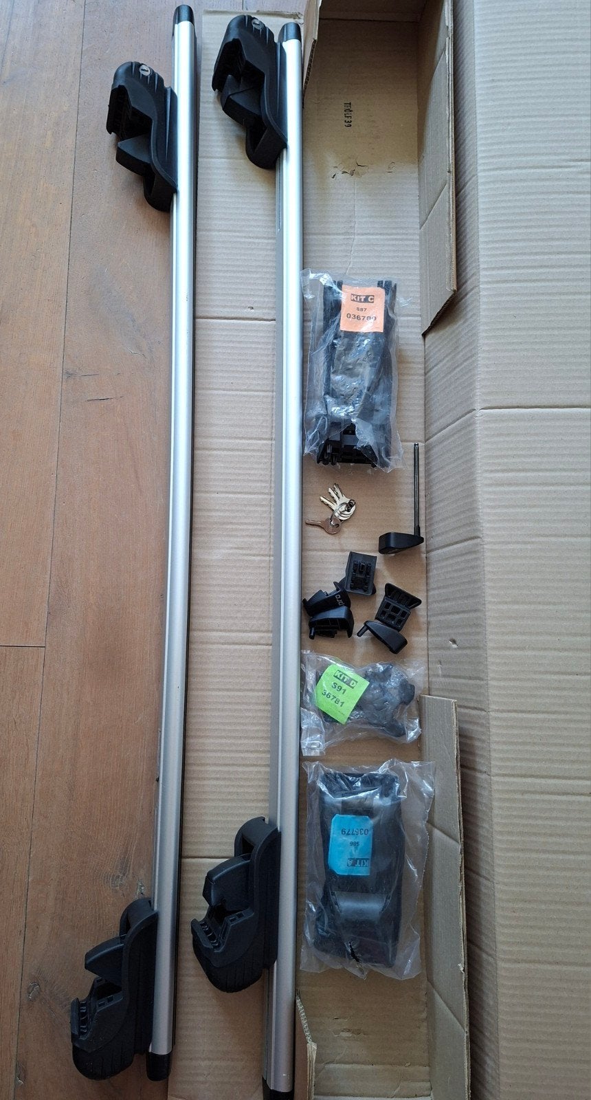 Hapro Aero 3 aluminium dakdragers, Ophalen, Gebruikt
