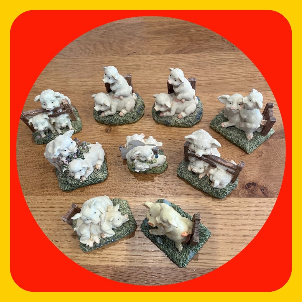 181.  Mooie Mini varkens tien stuks in prima staat, Ophalen of Verzenden, Zo goed als nieuw, Dier