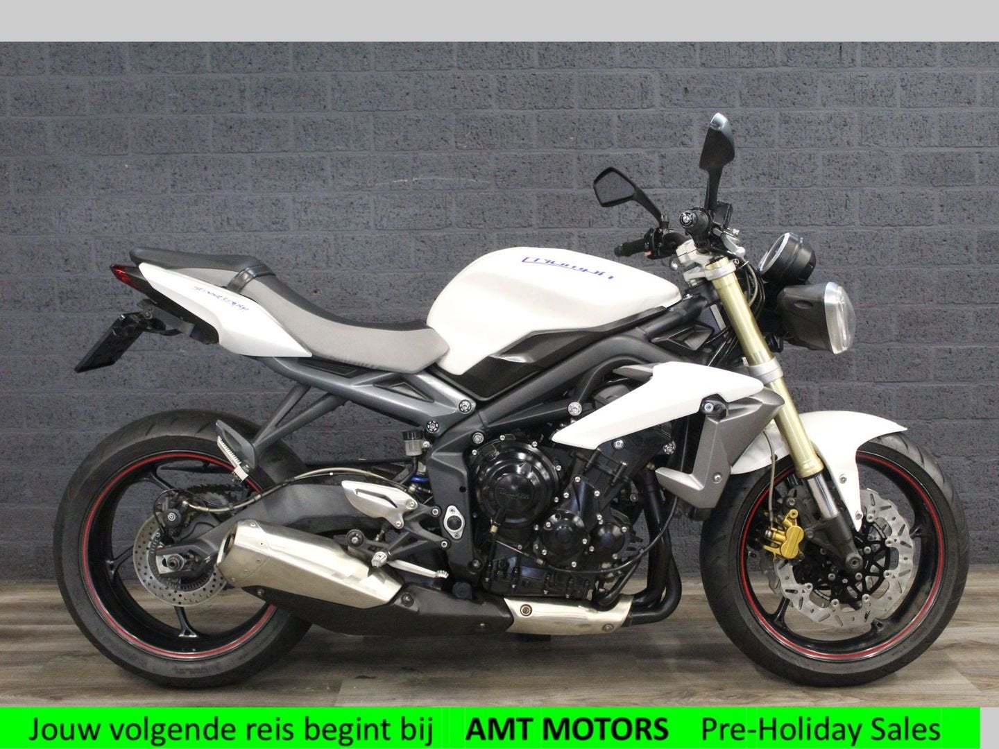 TRIUMPH STREET TRIPLE ABS (bj 2013) 42,266 km Crystal White, Motorrijbewijs A, Bedrijf, Onbekend, Onbekend