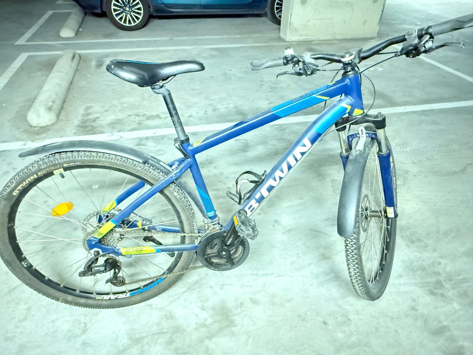 B'Twin Rockrider 340 Mountainbike - Blauw, Fietsen en Brommers, Fietsen | Mountainbikes en ATB, Gebruikt, Hardtail, Heren, 49 tot 53 cm