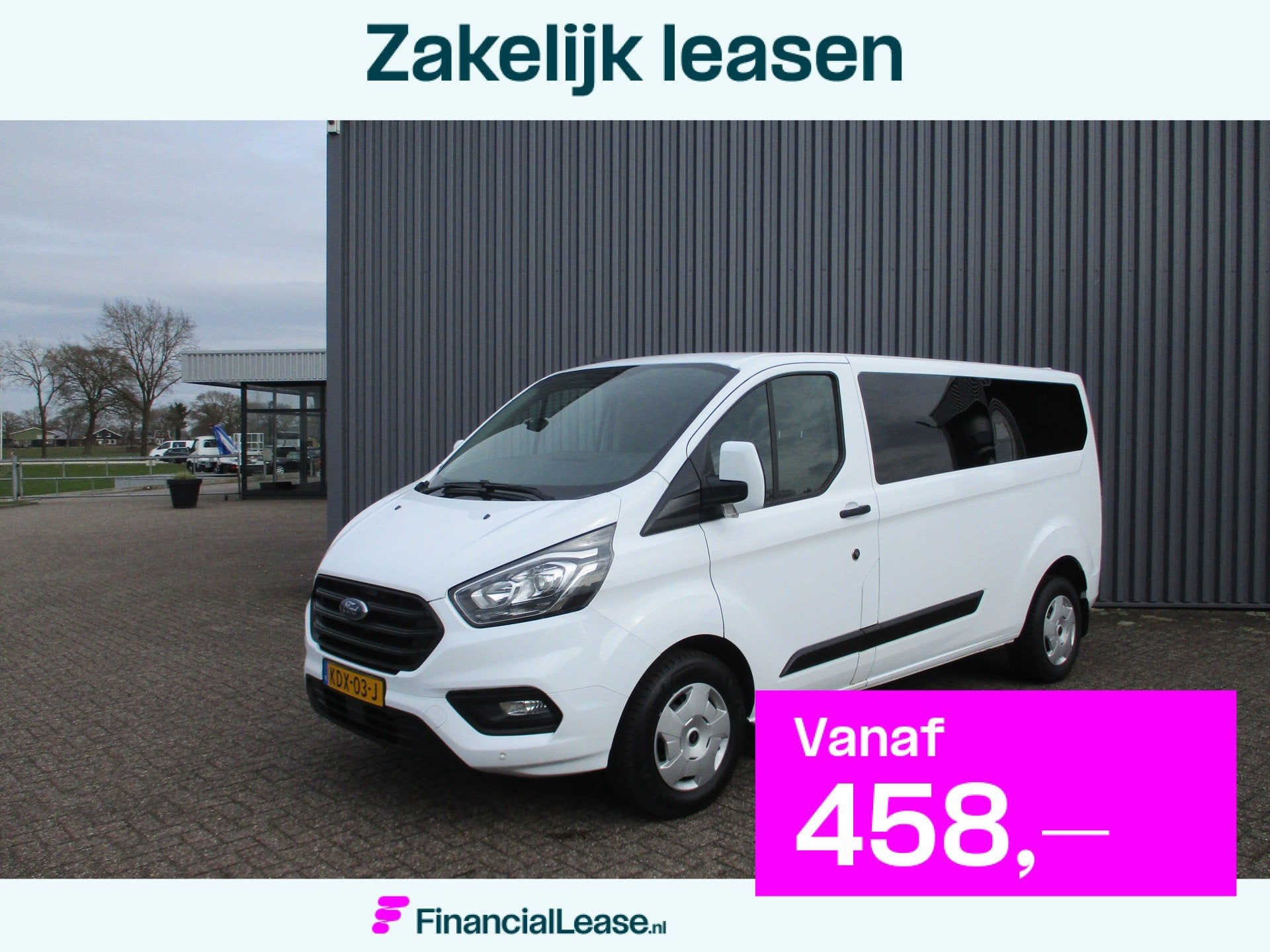 Ford Transit Custom 2.0 TDCI L2 Trend Airco Personenbus 9 pe, Voorwielaandrijving, 1987 kg, Stof, Gebruikt