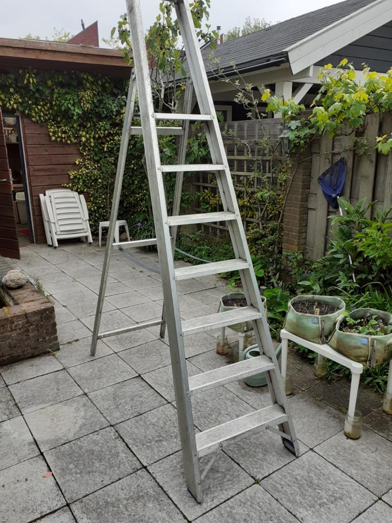 Professionele brede sporten lichte keukenladder werkladder, Ophalen, 2 tot 4 meter