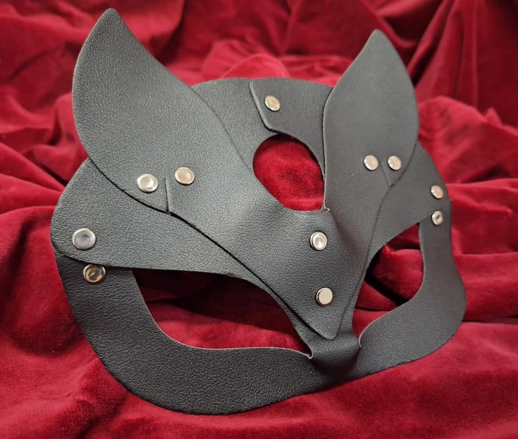 Nieuw Leren Kat Masker - Perfect voor Festivals!, Ophalen of Verzenden, Nieuw, Feestartikel, Overige