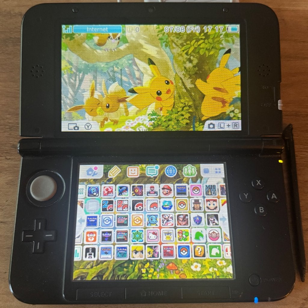 Nintendo 3DS XL 64 GB Digitale Games Pokemon, Mario, Zelda, Blauw, 3DS XL, Ophalen of Verzenden, Gebruikt