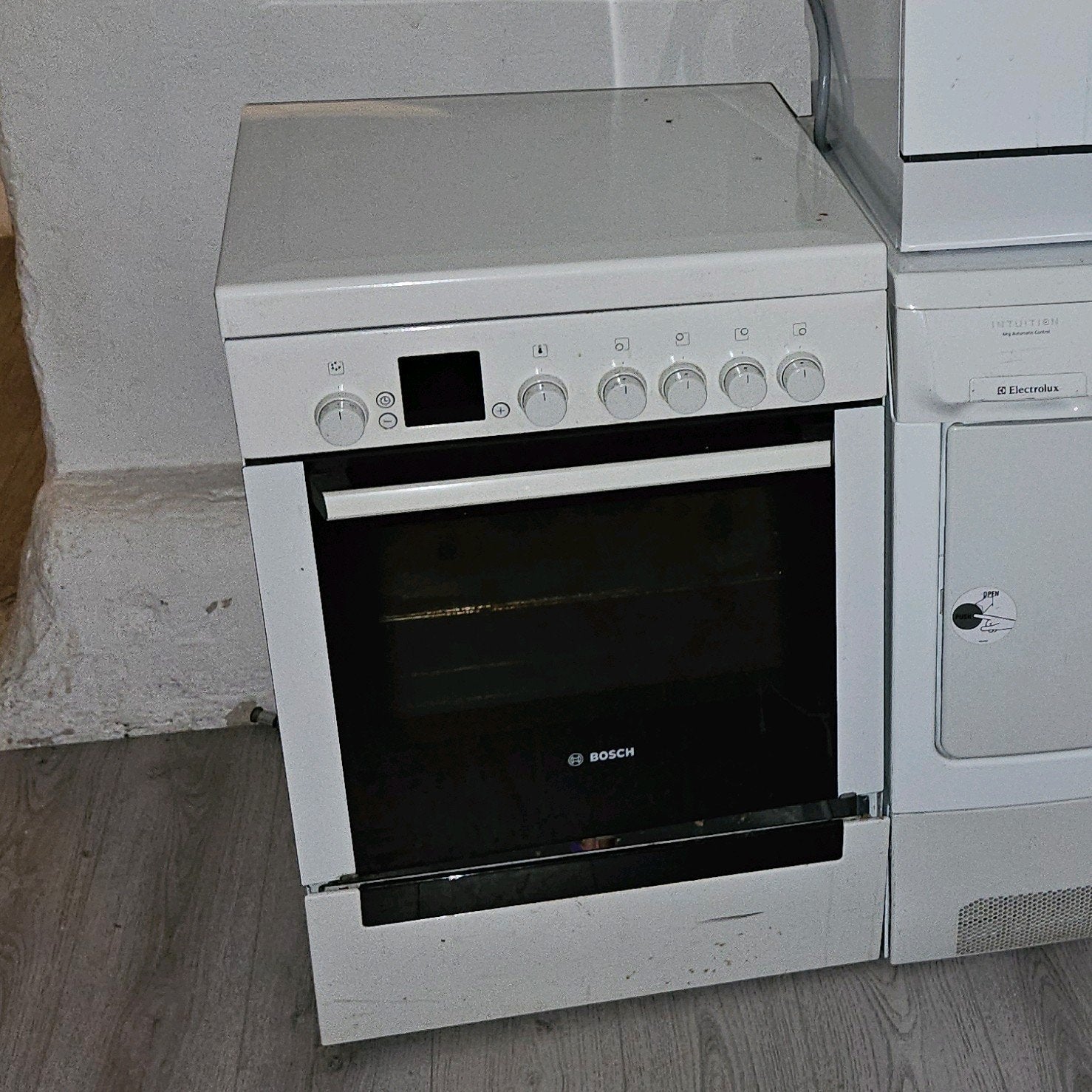 Bosch gasfornuis+elektrische oven combi, Witgoed en Apparatuur, Magnetrons, Ophalen, Oven