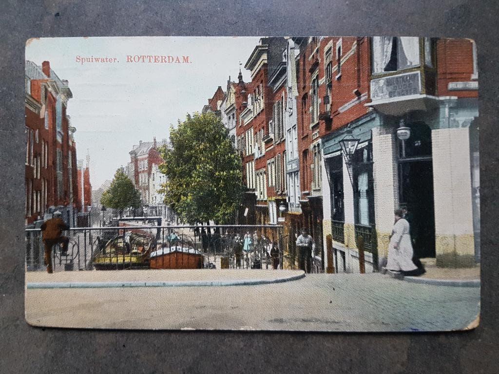 Ansichtkaart Rotterdam Spuiwater, Verzamelen, Ophalen of Verzenden, Voor 1920, Gelopen, Zuid-Holland