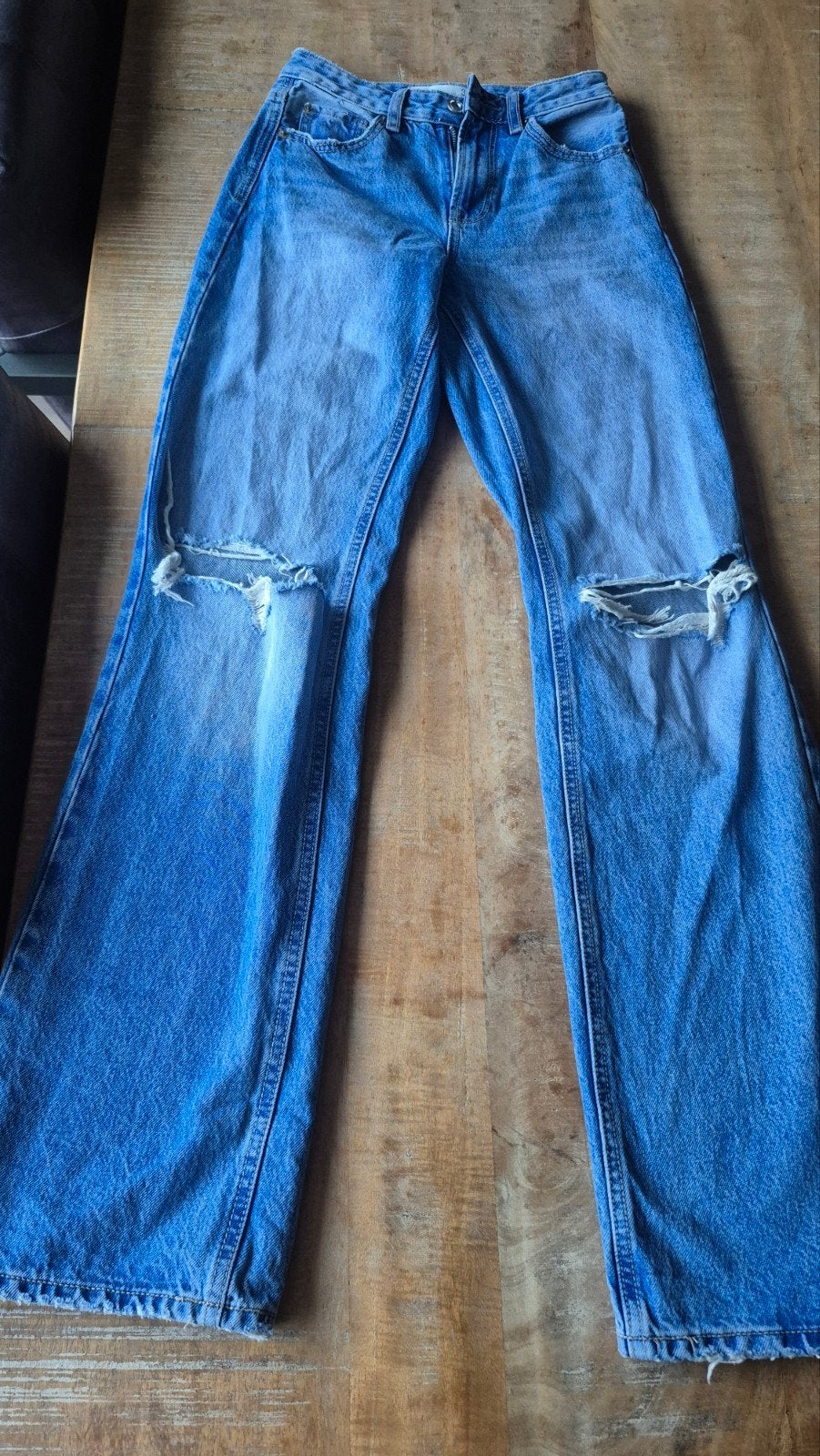 Spijkerbroek Stradivarius, Ophalen of Verzenden, Zo goed als nieuw, Blauw