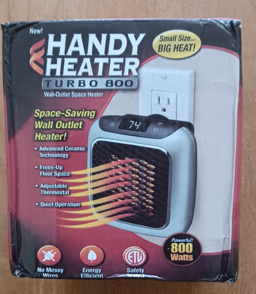 Elektrisch kacheltje Handy Heater TURBO 800, Huis en Inrichting, Kachels, Ophalen of Verzenden, Nieuw, Elektrisch, Overige soorten