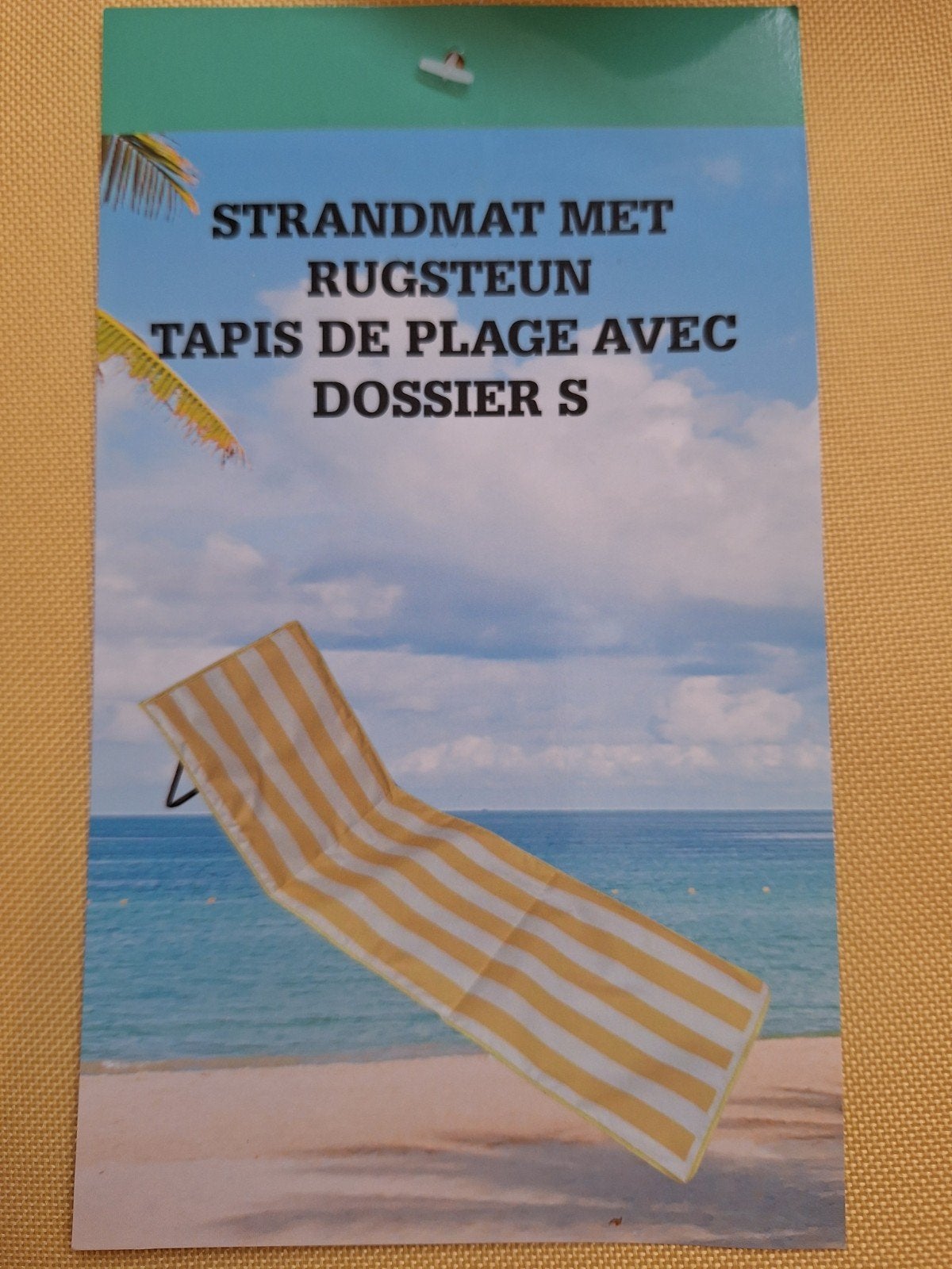 Opvouwbare strandmat met rugsteun, Tuin en Terras, Ligbedden, Ophalen of Verzenden