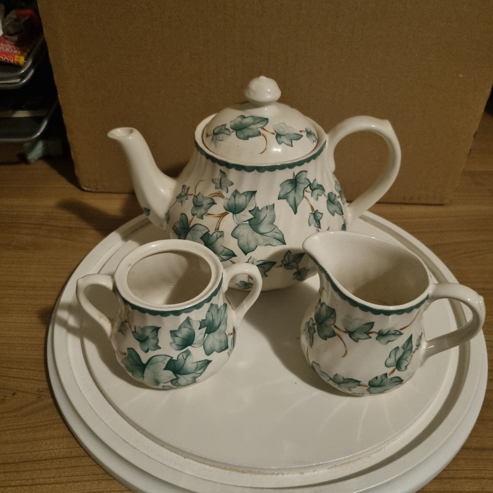 BHS Country Vine Theeset - Vintage Servies 1990, Gebruikt, Overige merken, Keramiek, Landelijk/Boerenbont