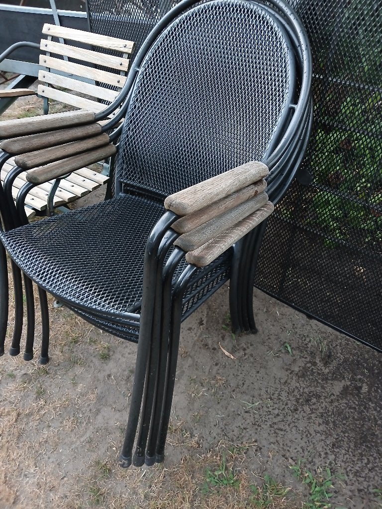 Stapelbare tuinstoelen Royal Garden, Ophalen, Gebruikt, Metaal, Stapelbaar