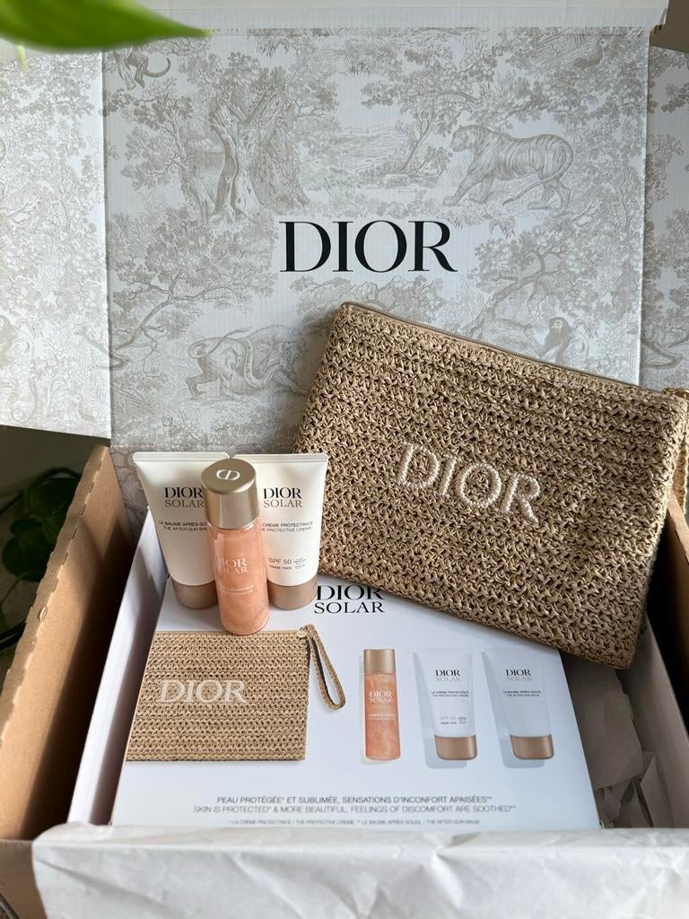 Dior Solar Set: Zonnebrand, Olie & After Sun met Tasje, Ophalen of Verzenden, Nieuw, Zonnebrand of After Sun