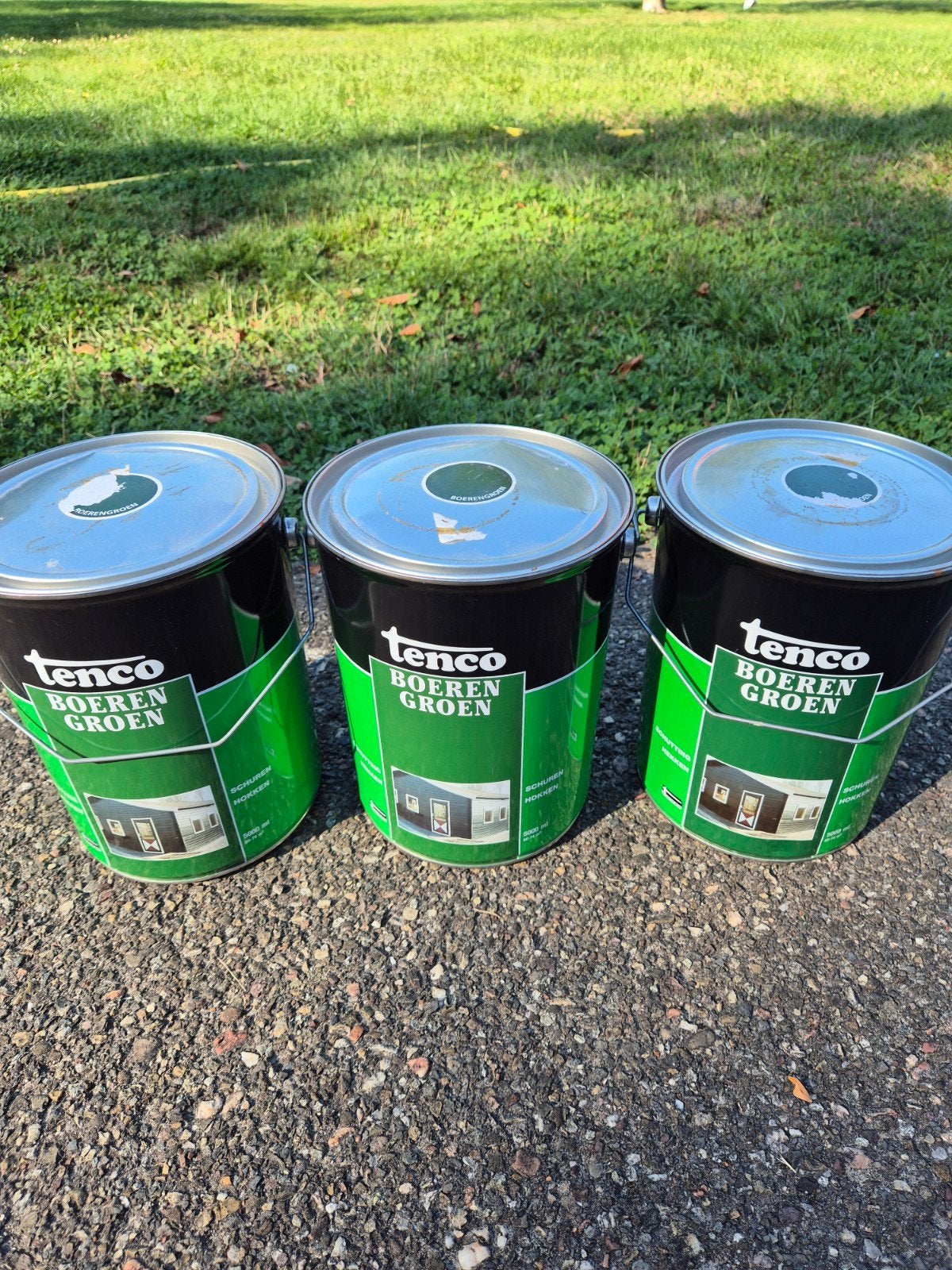 Tenco Boeren groen - Boerengroen Beits - 3x 5 liter, Doe-het-zelf en Verbouw, Verf, Beits en Lak, Ophalen of Verzenden, Nieuw