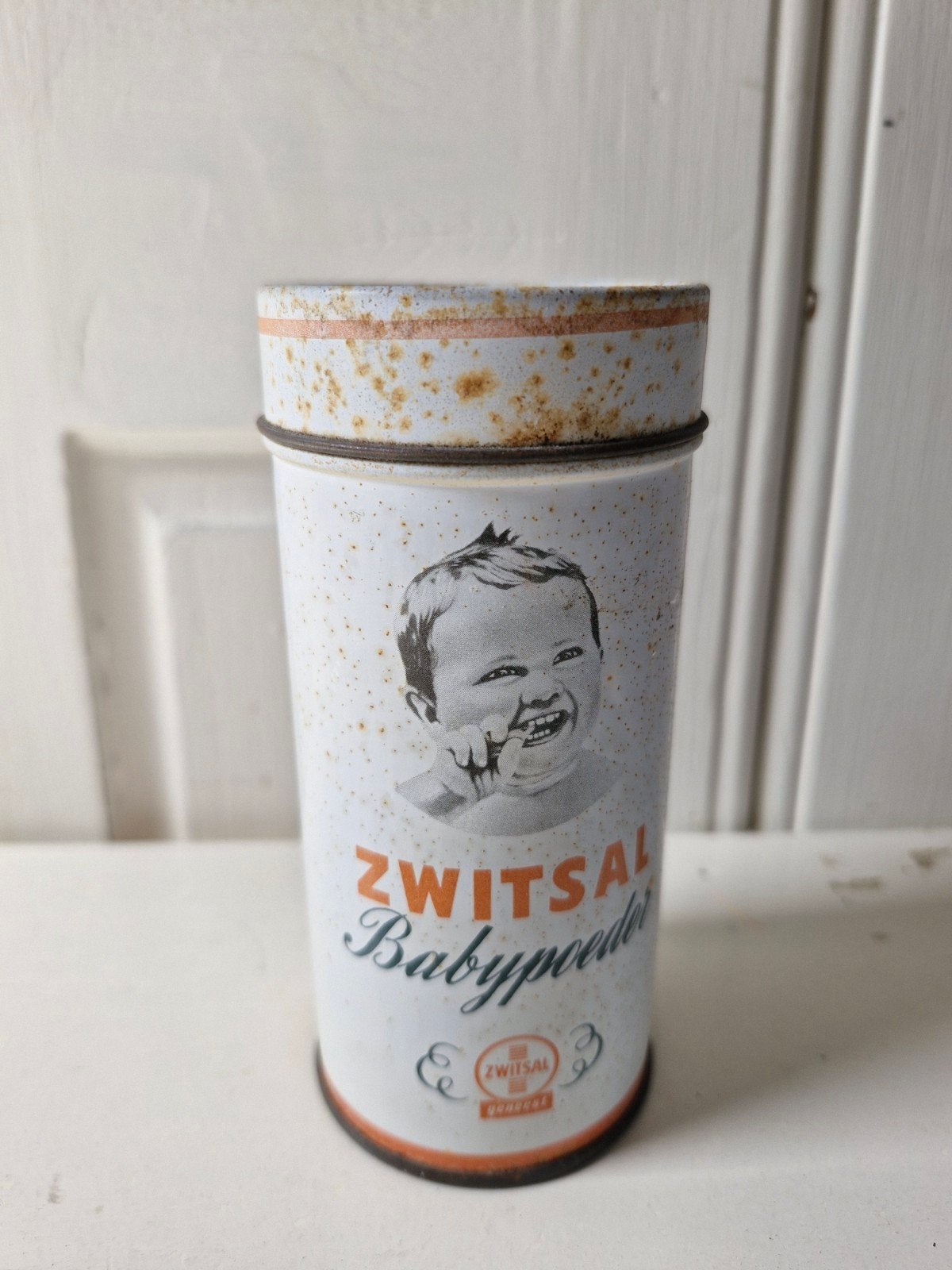 Oud brocant Zwitsal blikje, Ophalen of Verzenden