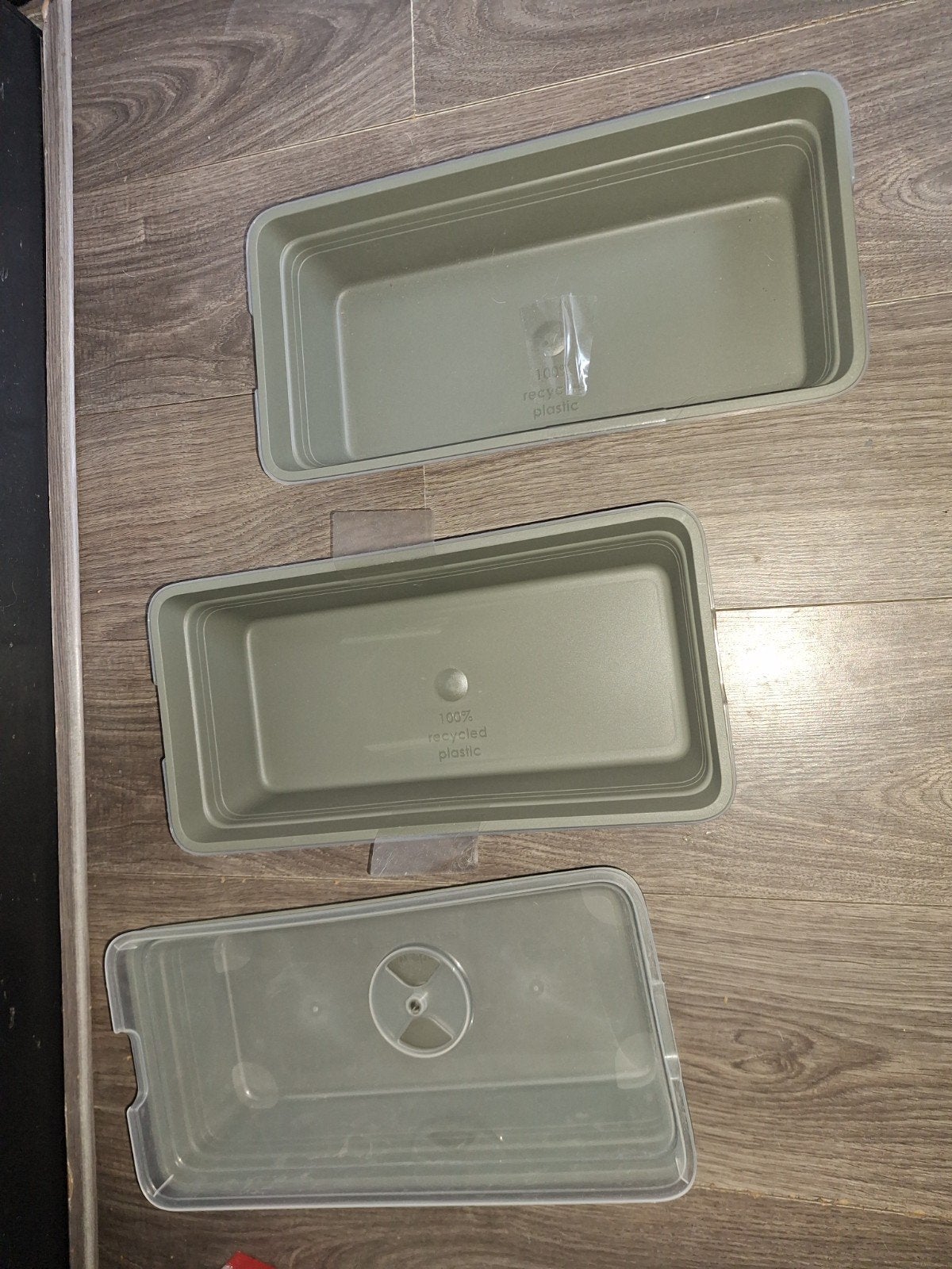 Set van 3 Gerecyclede Kunststof Plantenbakken, Kunststof, Minder dan 30 cm, Minder dan 60 cm, Ophalen of Verzenden