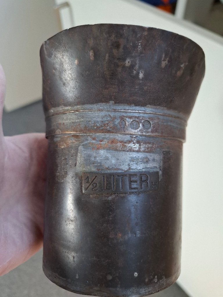 oude tinnen maatbekers, Ophalen of Verzenden