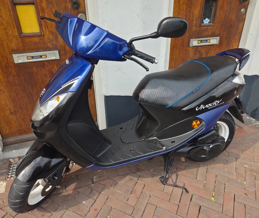 Peugeot Viva City Sportline Blauw/zwart bij Scooterforyou, Fietsen en Brommers, Scooters | Peugeot, Ophalen, Gebruikt, Benzine