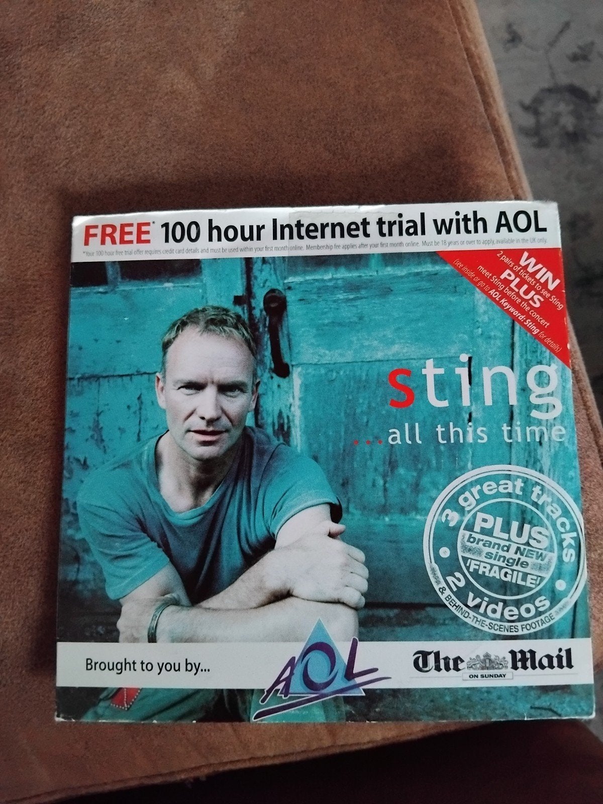 Sting - All This Time Promo CD Single (AOL Edition), Gebruikt, Pop, Inclusief DVD, Ophalen of Verzenden