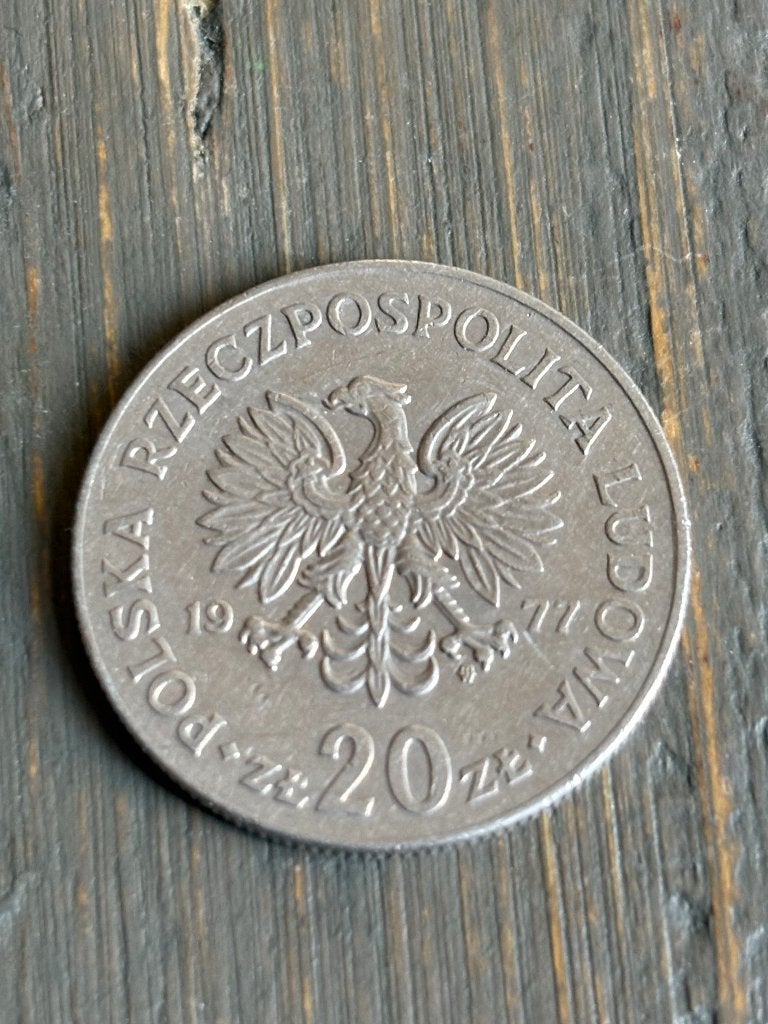 20 Zloty 1977 Polen, Postzegels en Munten, Munten | Europa | Niet-Euromunten, Ophalen of Verzenden, Polen, Losse munt