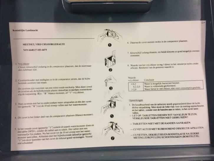 meetset voor vrij chloor drinkwatertest kit, Ophalen of Verzenden, Niet ingevuld, Niet ingevuld, Niet ingevuld