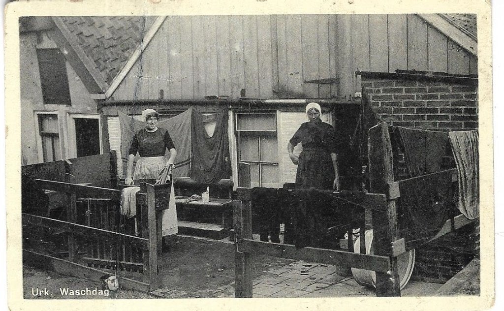 U122 Urk  waschdag, Verzenden, 1940 tot 1960, Gelopen, Flevoland
