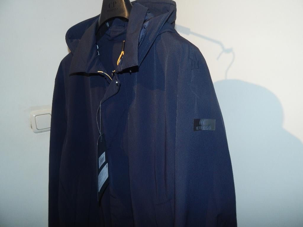 Hetrego mooie parka look jas donker blauw Nieuw mt 54, Hetrego, Maat 52/54 (L), Nieuw, Verzenden