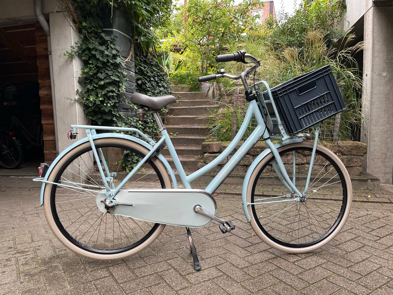 Cortina 28 inch damesfiets met nieuwe banden, Terugtraprem, Gebruikt, Versnellingen, 50 tot 53 cm
