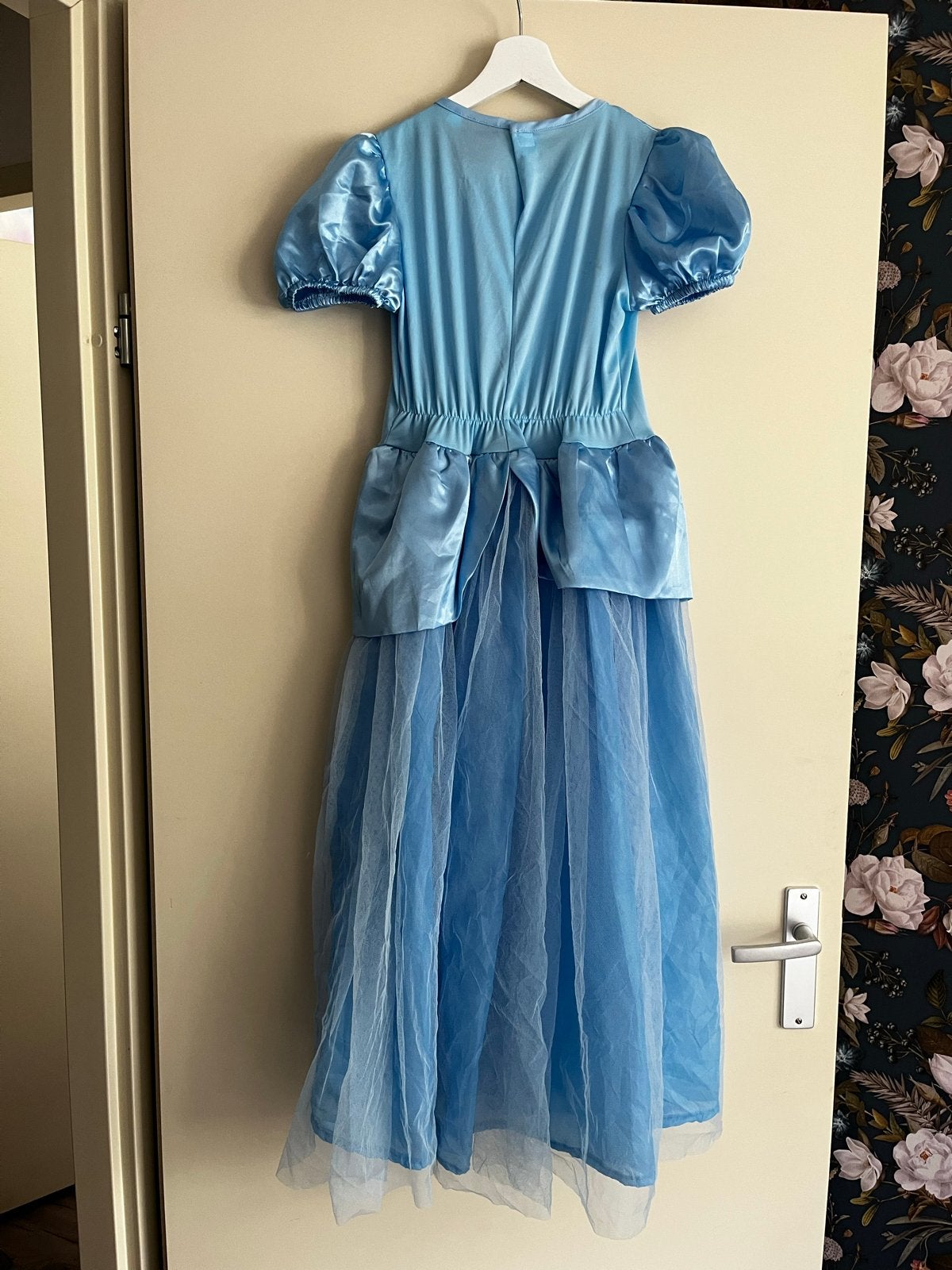 Prinsessenjurk maat 140/152 - Blauw verkleedjurk, Ophalen of Verzenden, Gebruikt, 146 t/m 152, Meisje