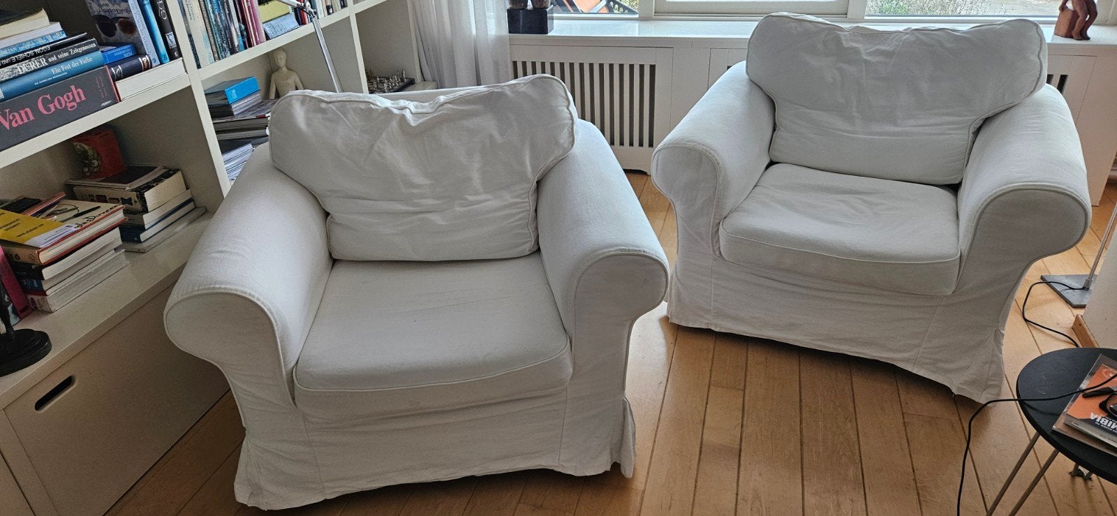 Ikea, Ektorp fauteuils, 2x, gebruikt, Ophalen, Gebruikt, 75 tot 100 cm, 50 tot 75 cm
