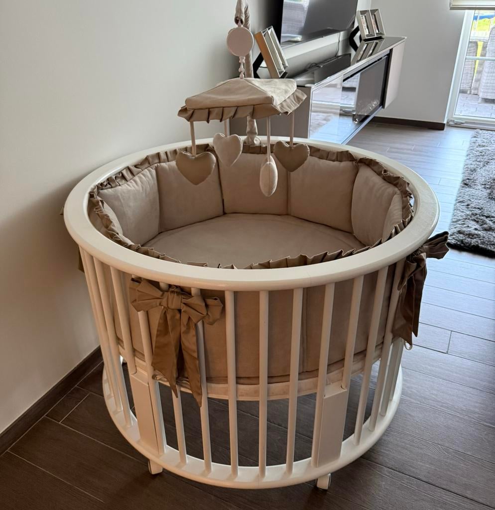 Bopita ronde box ZONDER aankleding!, Kinderen en Baby's, Boxen, Ophalen, Gebruikt, Rond, Wieltjes