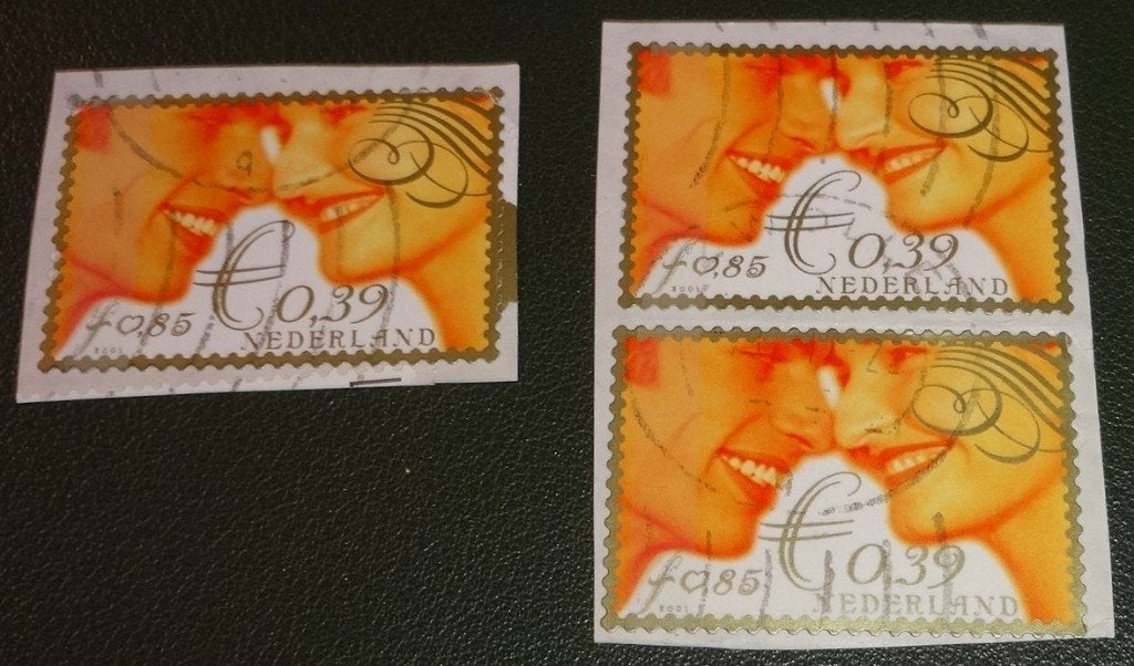 3 x Huwelijk - 1986 - 2001 - Dubbele waarde - PNe01-12, Postzegels en Munten, Postzegels | Nederland, Verzenden, Na 1940, Gestempeld