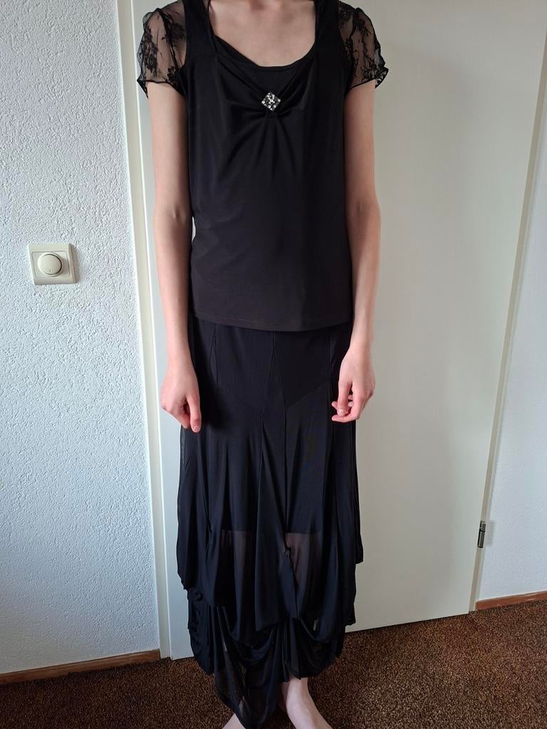 zwarte rok met top, Overige typen, Zwart, Zo goed als nieuw, Ophalen