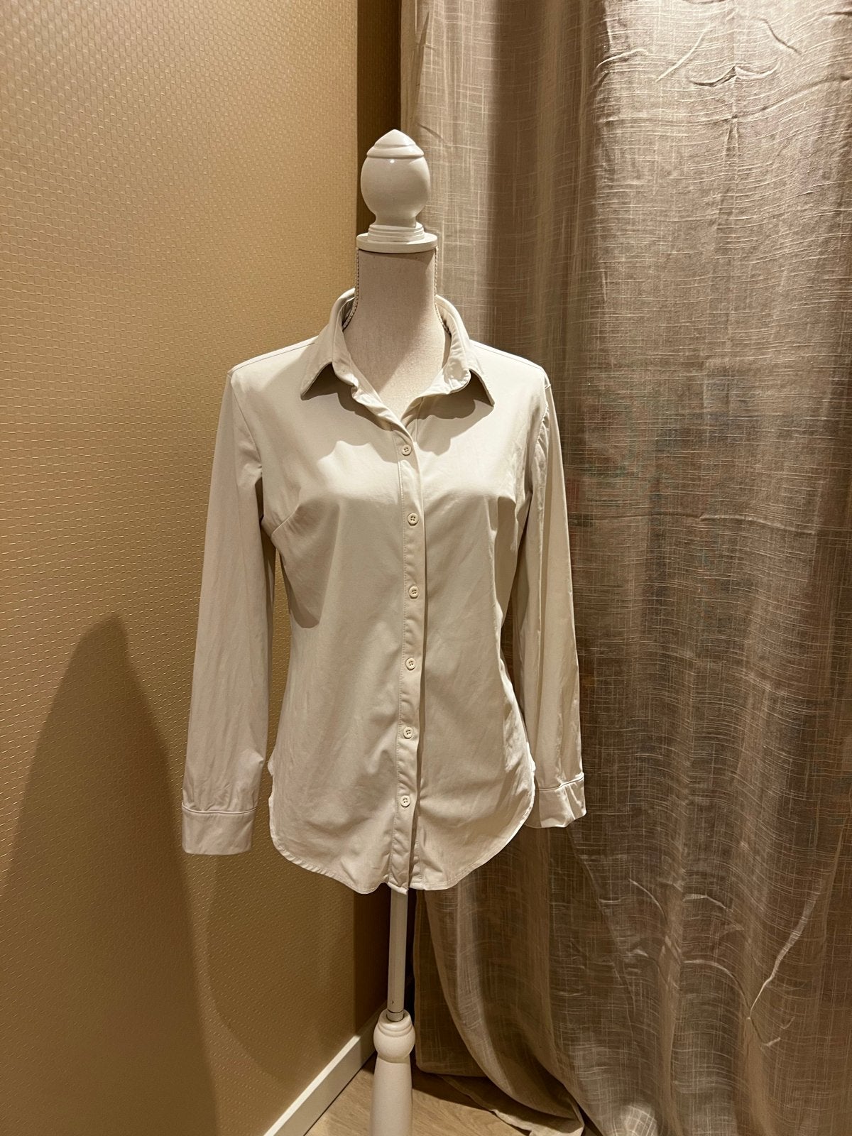 Ambika travelstof blouse maat L, Beige, Maat 42/44 (L), Ophalen of Verzenden, Zo goed als nieuw