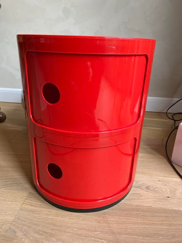Rode Kartell Componibili Kastje - 2 Lades, Huis en Inrichting, Ophalen of Verzenden, Gebruikt
