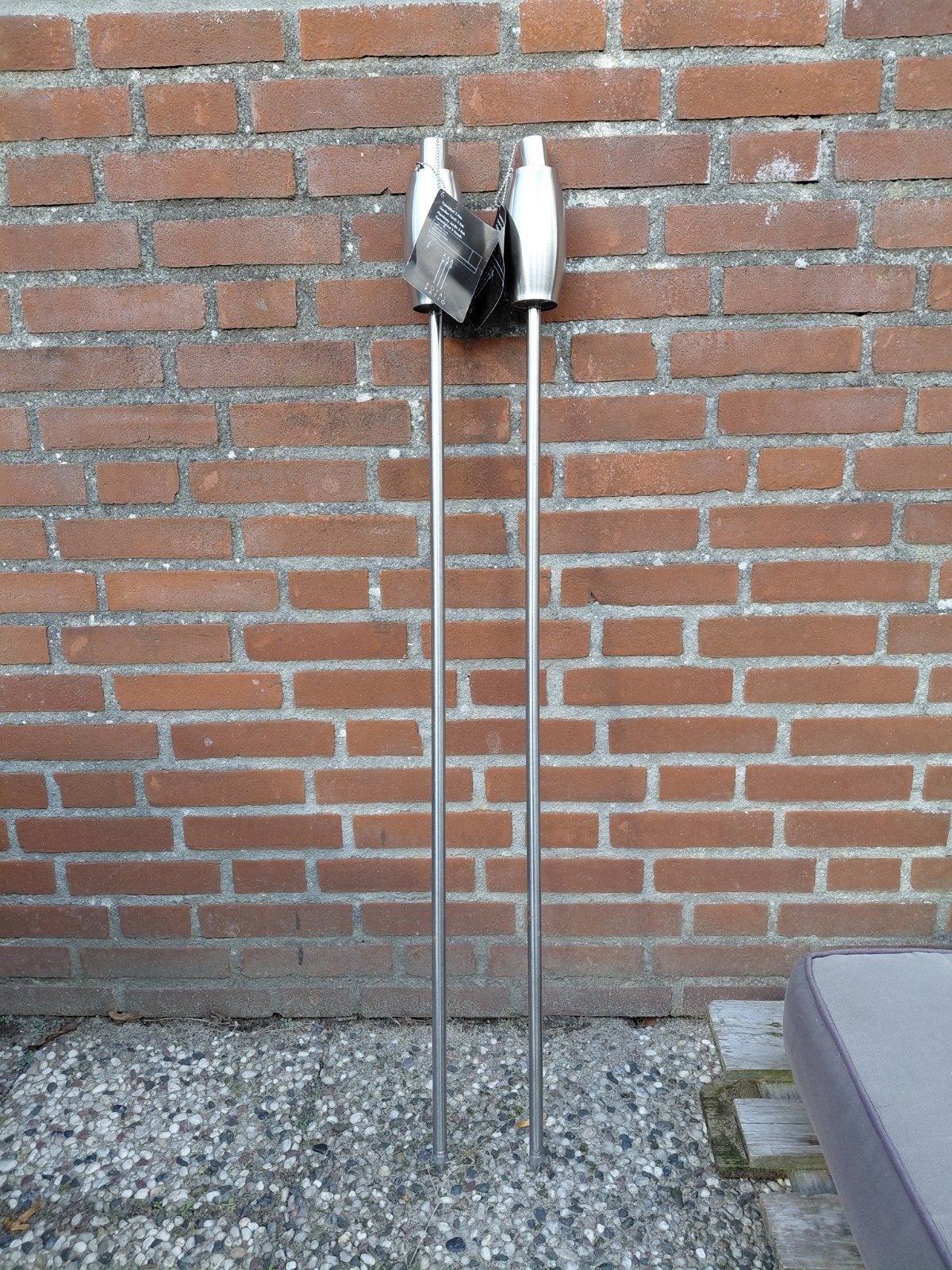 Set van 2 RVS Tuinfakkels ongebruikt, Ophalen of Verzenden, Nieuw