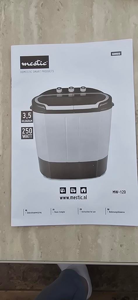 Mestic camping wasmachine 3,5 kg - Compact en handig, Witgoed en Apparatuur, Wasmachines, Minder dan 4 kg, Ophalen, Minder dan 1200 toeren