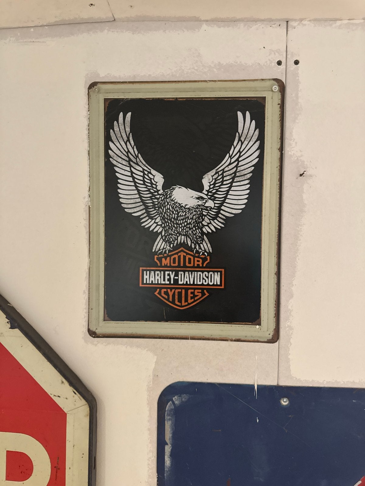 Diverse Mancave Borden - Vintage Stijl Reclameborden, Ophalen, Metaal, Gebruikt, Reclamebord