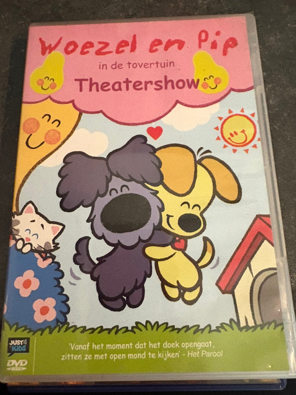 Woezel en Pip in de Tovertuin Theatershow DVD, Gebruikt, Alle leeftijden, Poppen, Ophalen of Verzenden