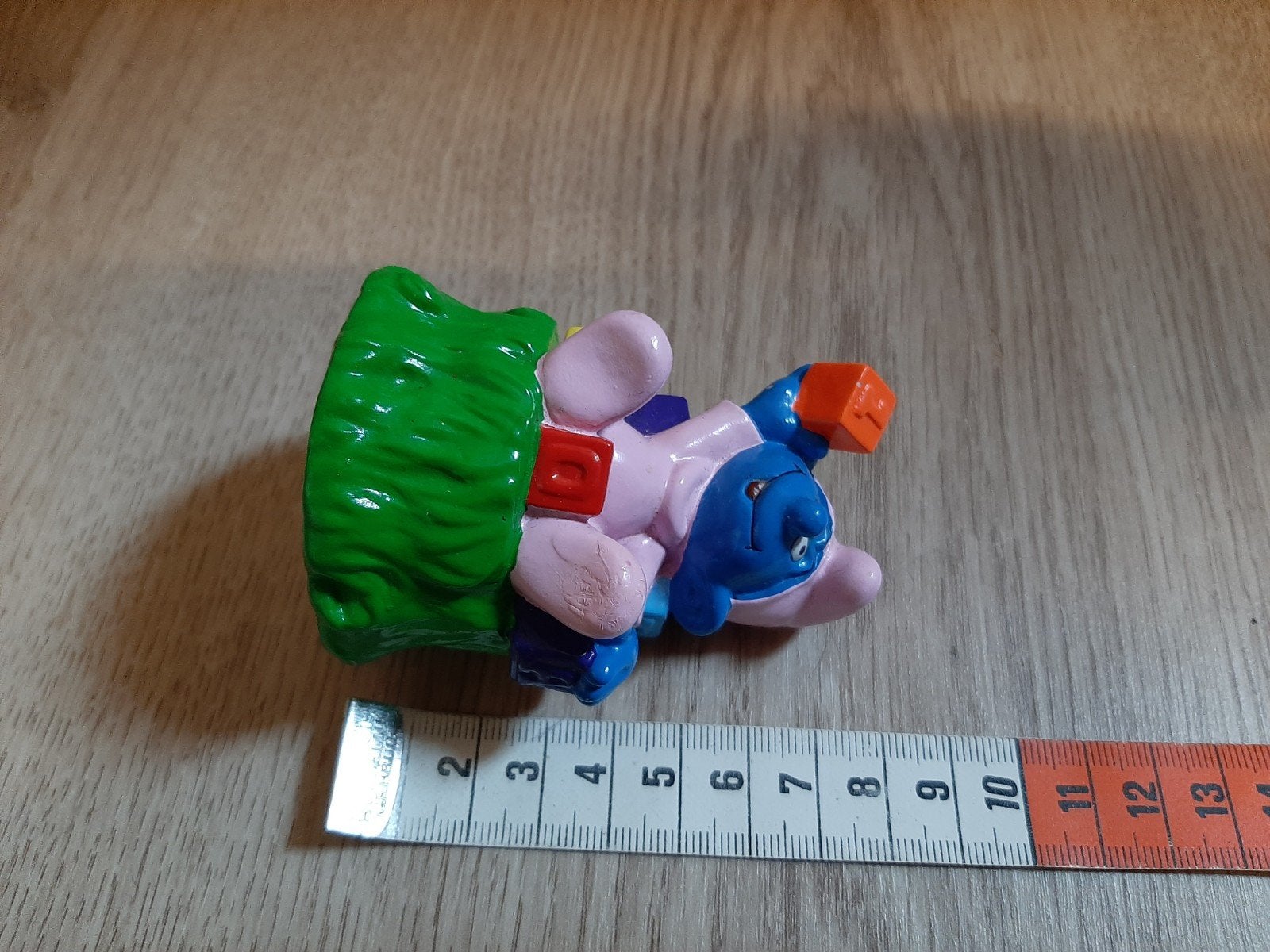 De Smurfen snoepdop kleuter smurf met blokken, Verzamelen, Smurfen, Ophalen of Verzenden