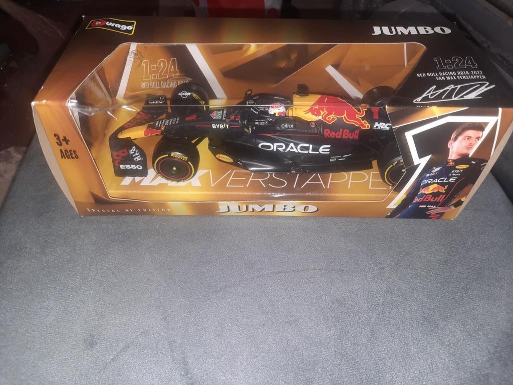 2x Max Verstappen Raceauto Model 1:24 - Jumbo Editie, Ophalen of Verzenden, Nieuw, Auto, MiniChamps