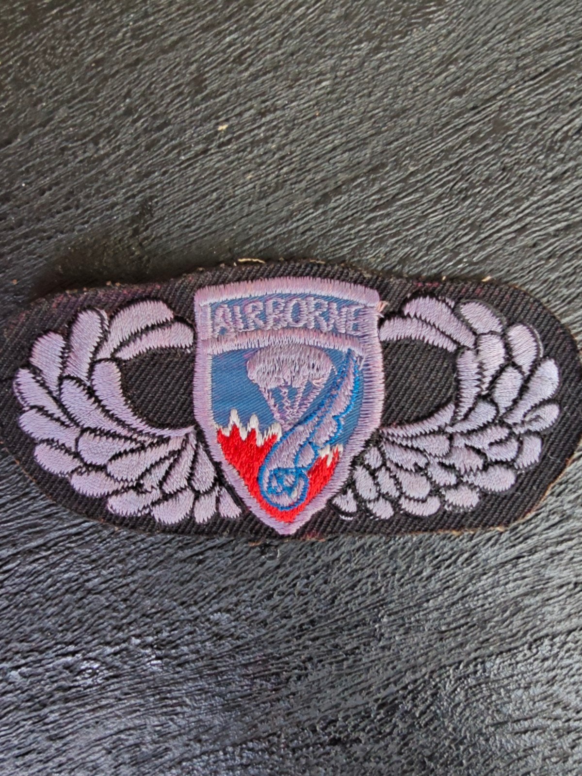 187th Airborne  Paratrooper Wings patch jaren 70, Verzamelen, Ophalen of Verzenden, Landmacht, Amerika, Embleem of Badge