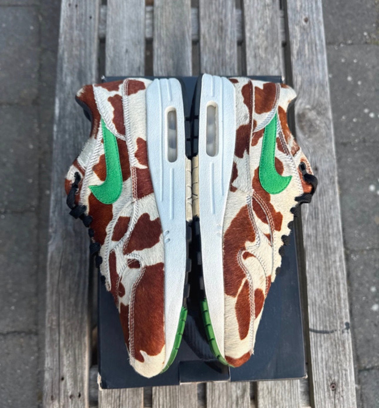 Nike Air Max 1 Giraffe 42 Eu, Kleding | Heren, Overige kleuren, Ophalen of Verzenden, Sneakers of Gympen, Zo goed als nieuw