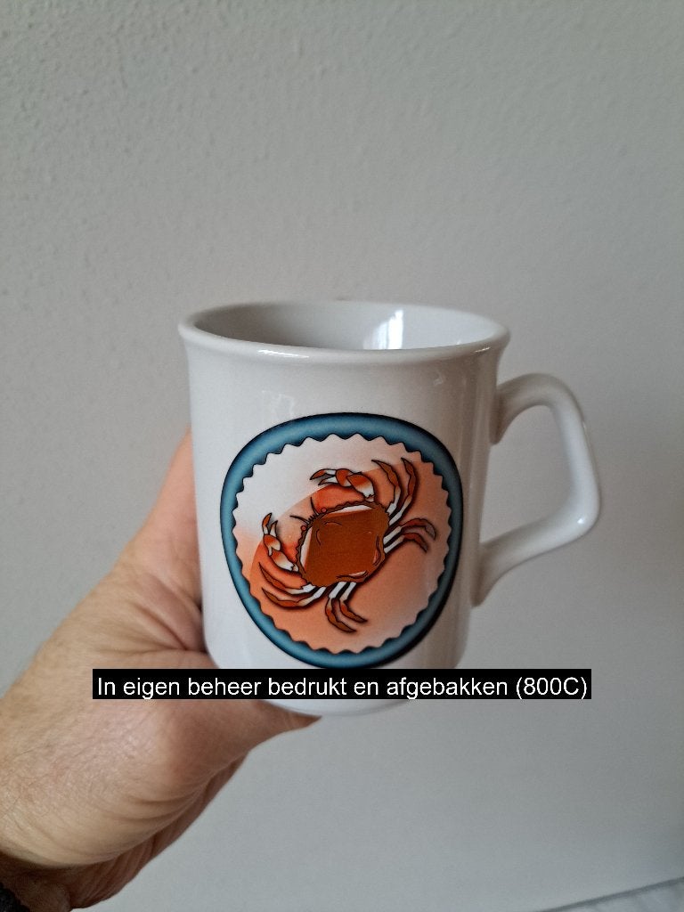 Beker mok sterrenbeeld Kreeft, Porselein D8xH9.5cm, Nieuw, Ophalen of Verzenden, Overige stijlen, Kop(pen) en/of Schotel(s)
